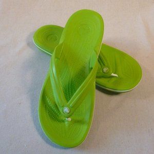 Crocbrand Flip Men's 11 Green Lime Punch Flip Flop